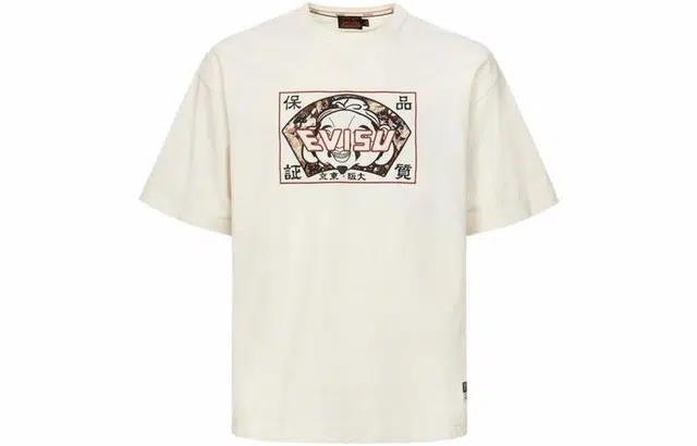 EVISU SS24 Buddha Head Embroidered T-Shirt