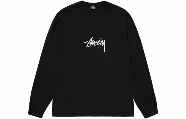 Stussy FW23 SMALL STOCK LS TEE PIGMENT DYED logoT