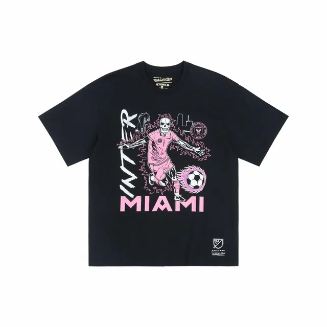 Mitchell & Ness Miami International Crewneck T-Shirt Black