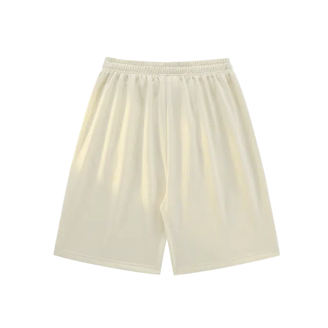 萌芽熊 美式街头闪电字母印花基础款简约百搭宽松透气垂感阔腿直筒跑步健身篮球运动五分休闲短裤 男女同款