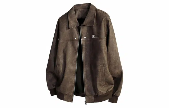 王者荣耀 鲁班七号星空梦想款 简约复古反光银品纯色基础款翻领高级感宽松休闲拉链时尚百搭夹克 男女同款