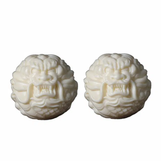 顺丰包邮 灵晔 国风新中式雕刻招财转运貔貅手球健身练手锻炼盘玩文玩国潮醒狮 象牙果 把件 男女同款情侣款