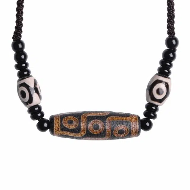 豆蔻时光 火供九眼老天珠转运护身#好运 玛瑙 吊坠 男女同款情侣款