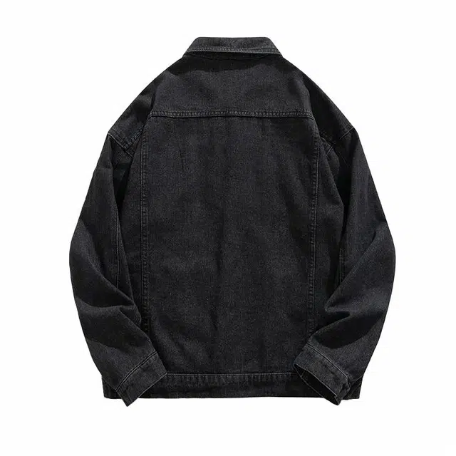 双星八特 翻领简约经典时尚宽松舒适夹克男款衣服潮工装学生上衣牛仔外套 男女同款