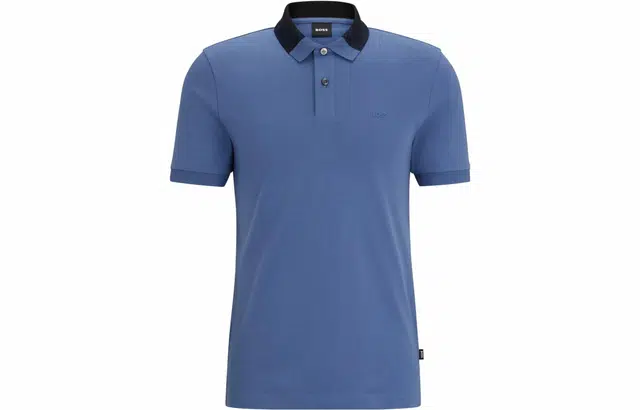 HUGO BOSS FW23 Interlock-Cotton Slim-Fit Polo Shirt LogoPoloT