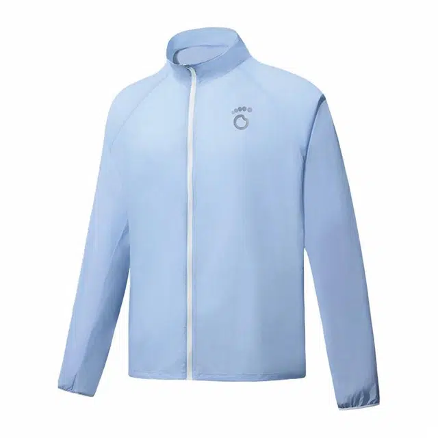 马孔多 轻薄口袋立领舒适百搭防紫外线防晒服 男女同款 蓝色微光