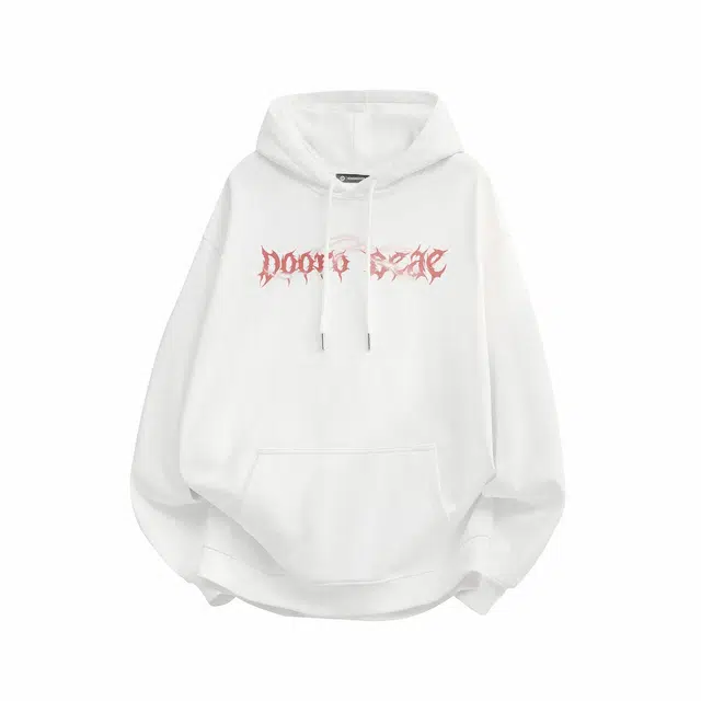 萌芽熊 字母连帽透气百搭宽松休闲卫衣 男女同款