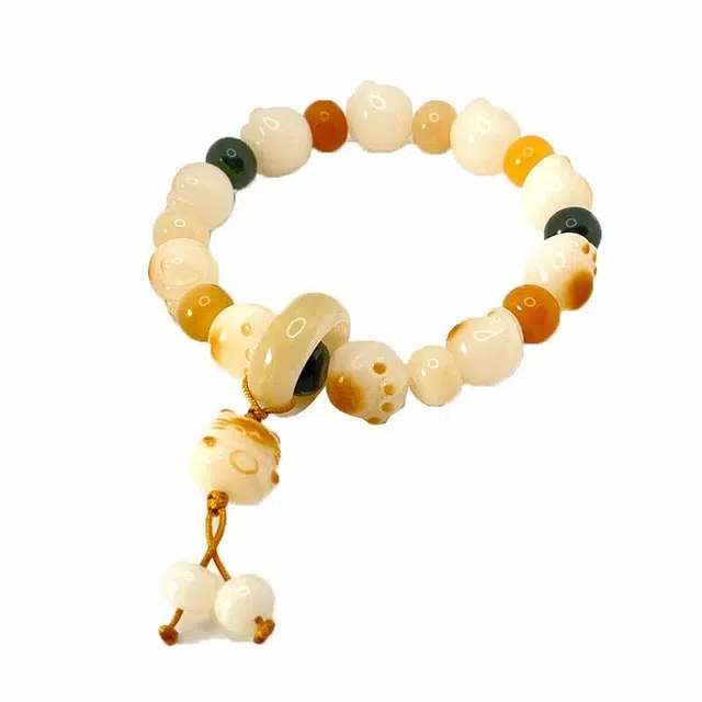 亮尊 新中式国潮可爱清新风猫爪跑环 菩提根 手串 男女同款情侣款