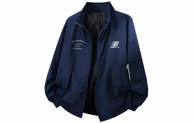 萌芽熊 字母宽松百搭棒球领飞行员夹克外套 男女同款