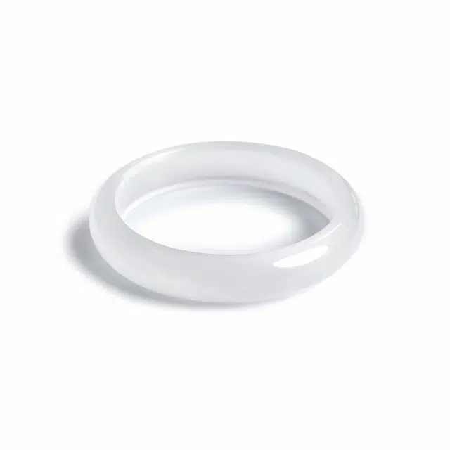 匠锁心玉 冰透水润白月光贵妃玉镯 高品质 新中式 国潮 旗袍汉服古典 古色古香轻奢 清冷优雅高级感 气质温婉 素圈手饰显白 玉髓 手镯 女款