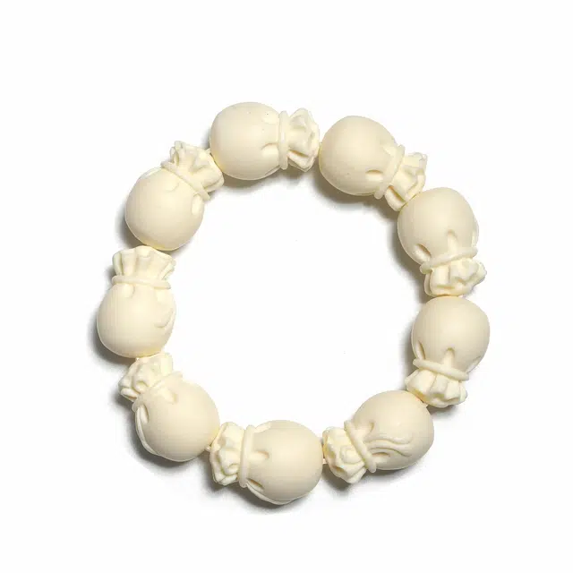 絮物 国潮新中式招财纳福诸事顺遂轻奢高级感盘玩文玩 象牙果 手串 男女同款情侣款