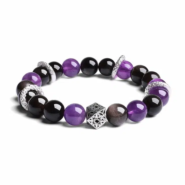 印象眸 【前途似锦 学业上岸】 新中式九紫离火紫气东来气质高级感本命年转运接好运 礼盒包装#好运 水晶 手串 女款