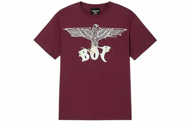 Boy London Dragon Series Crewneck T-Shirt Burgundy