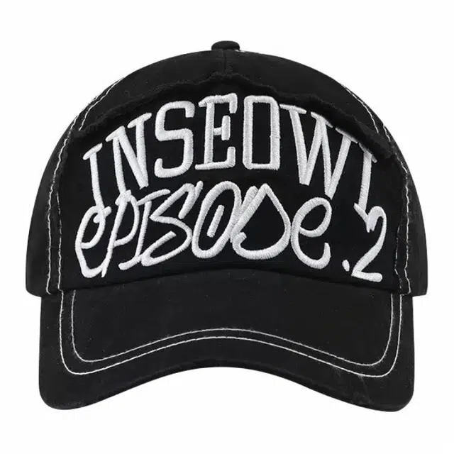 氧气樱桃 韩系字母刺绣宽檐大头围个性休闲百搭 棉 鸭舌帽 男女同款情侣款