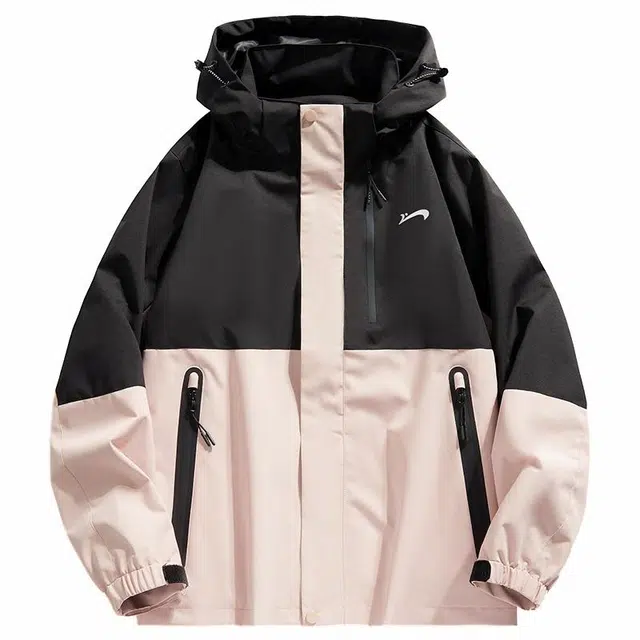 贵人鸟 城市机能系列 拼接撞色百搭工装拉链口袋拒水可拆卸帽夹克外套 男女同款