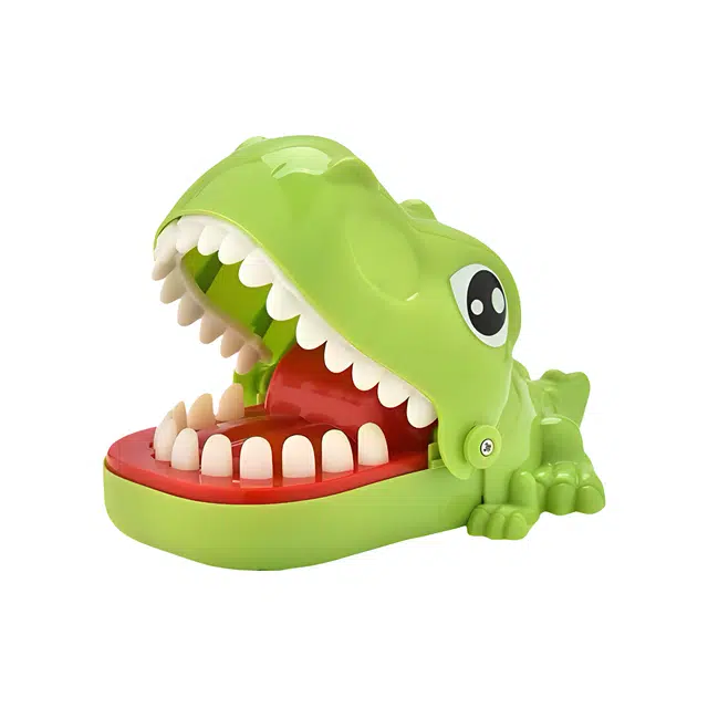 乐智由我 整蛊咬手指咬人牙齿恐龙鳄鱼亲子游戏 玩具