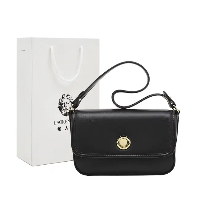 老人头 时尚百搭 牛皮革 斜挎单肩包 女款 多色