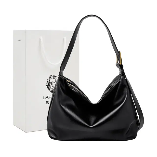 老人头 复古质感休闲简约日常 合成革 单肩包 大号 男女同款情侣款 多色