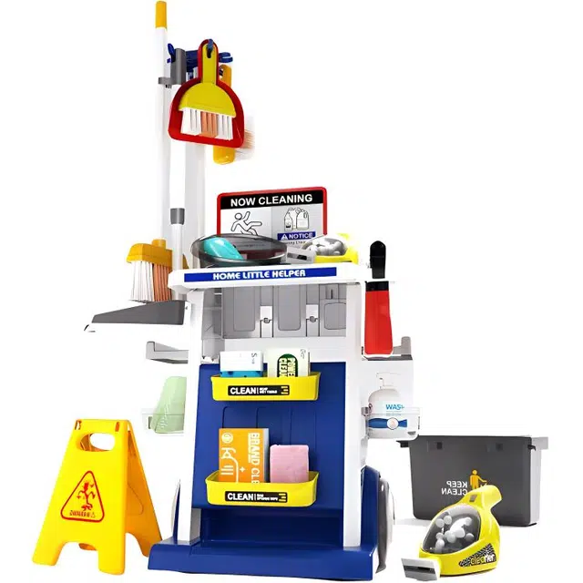 益米 扫地清洁小推车 过家家 打扫卫生工具套装 玩具