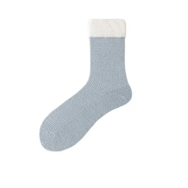 袜矩阵 月子袜雪橇绒翻日系拉毛保暖休闲袜中筒袜 女款 组合装