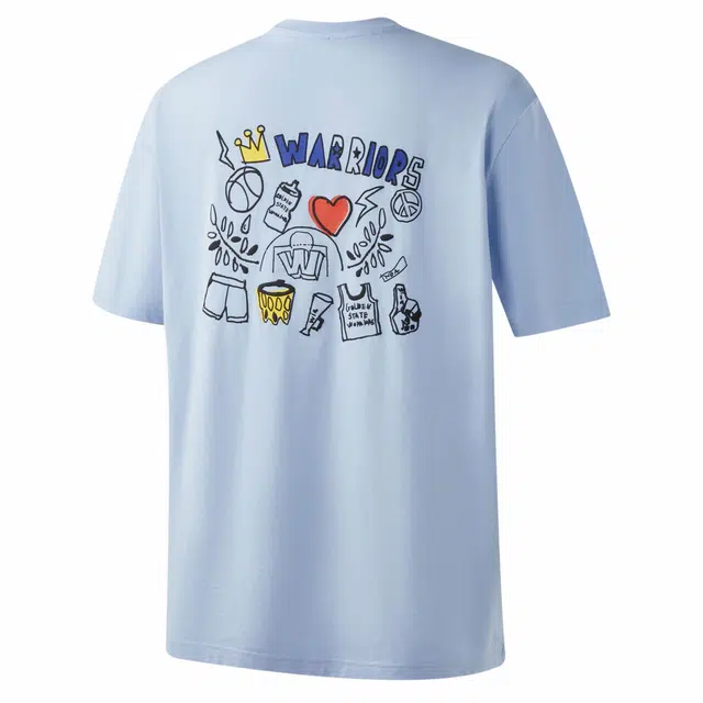 NBA Golden State Warriors Retro Print T-Shirt