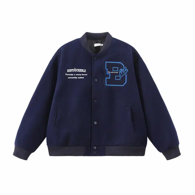 颂希尔  简约百搭字母长袖棒球服 男女同款