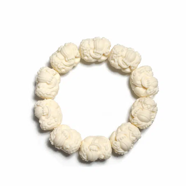 絮物 国潮新中式招财纳福诸事顺遂轻奢高级感文玩盘玩佛珠念珠考试考研考公上岸转运百搭#好运再造 象牙果 手串 男女同款情侣款