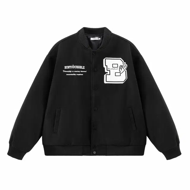颂希尔  简约百搭字母长袖棒球服 男女同款