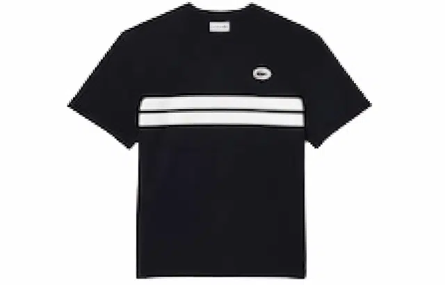 Lacoste Striped Logo T-Shirt Blue