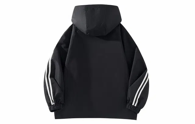 雅鹿 户外基础款防风外套宽松舒适休闲夹克 男女同款 黑色