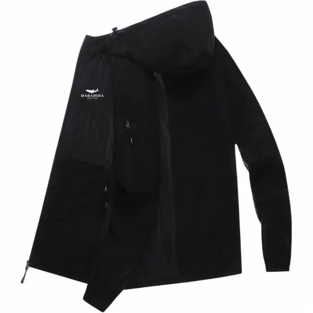 大白鲨 户外运动透气舒适时尚长袖皮肤衣防晒服 男款