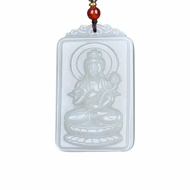 舒杰 国潮风生肖本命守护神 和田玉项链 青白玉 男女同款情侣款