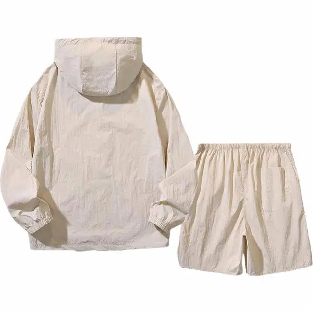 大白鲨 高品质薄款速干短裤透气情侣潮流户外钓鱼服登山裤登山套装防晒服 男款