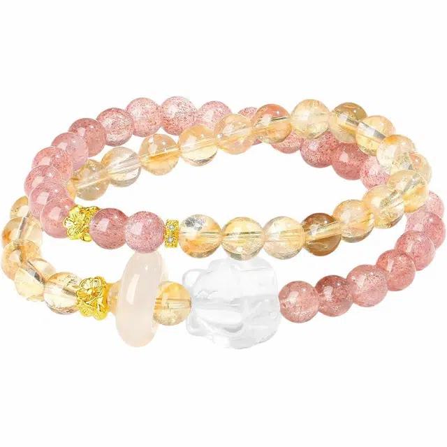 【普陀山官方已过香】 普陀山文创 新中式小众设计祥瑞吉祥转运 前程似锦纳福招财暴富平安国风手饰 礼盒装#好运 水晶 手串 女款