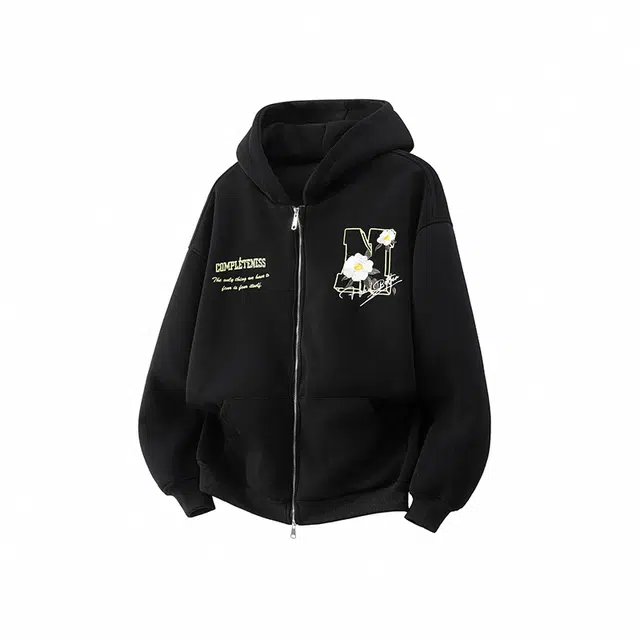 佐菲利 美式高街痞帅潮牌绣花设计重磅夹克外套 男女同款