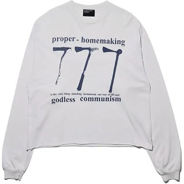 Enfants Riches Déprimés SS25 Printed Long Sleeve T-Shirt White
