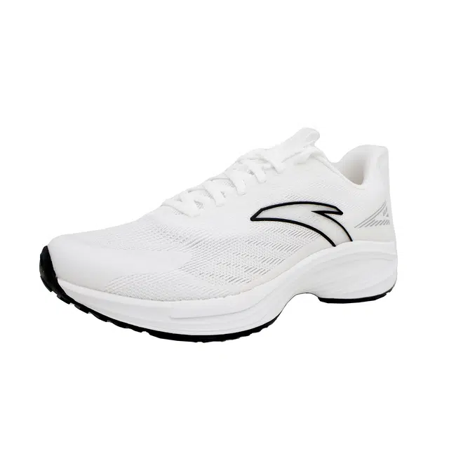 超级安踏 羚跑 舒适 百搭防滑耐磨 低帮 休闲跑步鞋 女款 白黑银