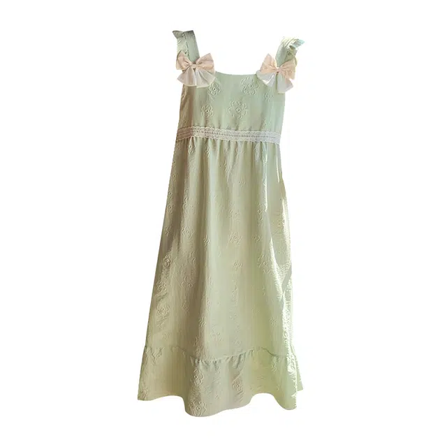 欧诗帛 带胸垫韩版云朵棉无袖吊带长裙家居服睡裙 女款 图片色