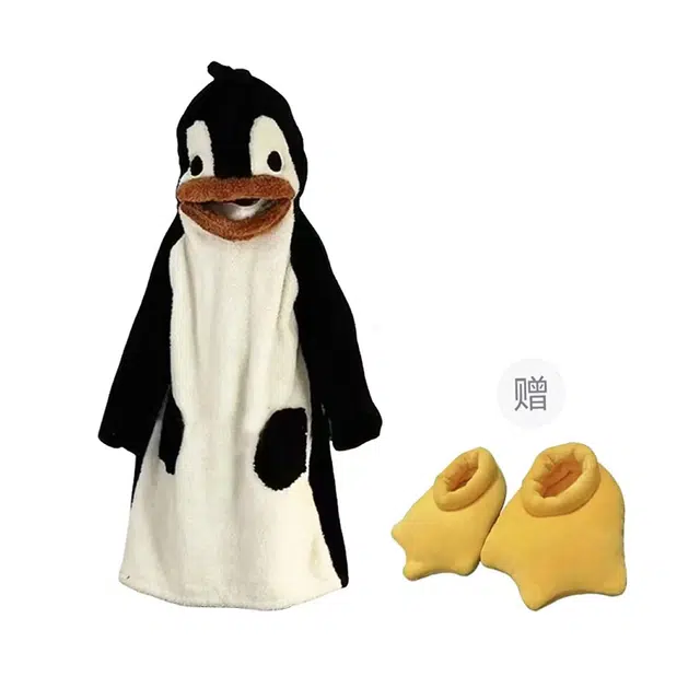 俏韵 连帽保暖家居服外穿长袖睡裙 女款 白色