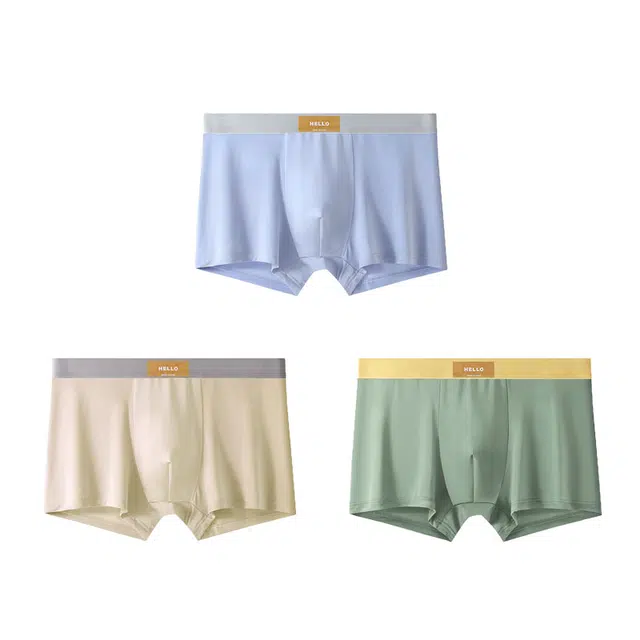 俞兆林 舒适轻薄抑菌裆透气简约亲肤平角内裤 男款 组合装