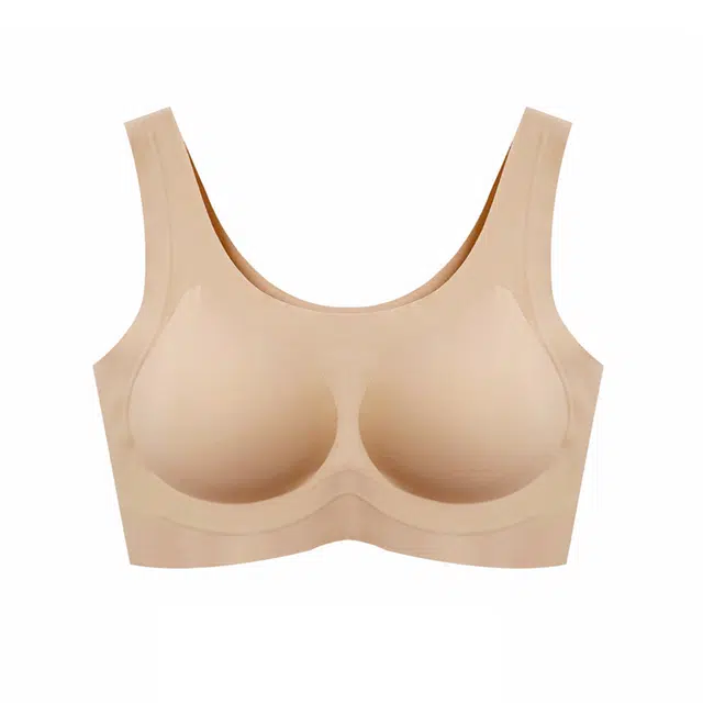 芬腾 半固定杯果冻无痕防震背心式聚拢提拉防下垂收副乳文胸 女款