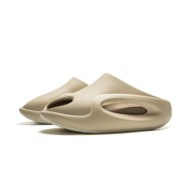 中国李宁 潮流舒适 防滑静音一字拖鞋 男女同款 浅褐色