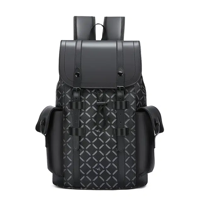 德力熊 商务休闲背包大容量上班通勤 牛津布 双肩包 男女同款情侣款