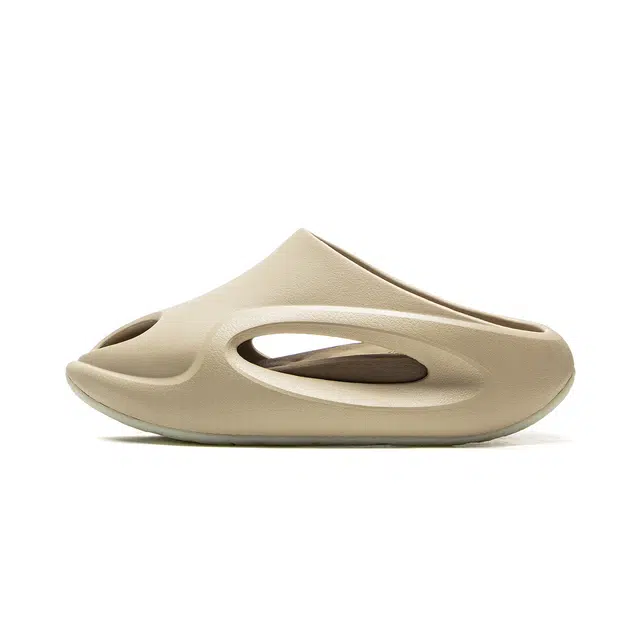 中国李宁 潮流舒适 防滑静音一字拖鞋 男女同款 浅褐色