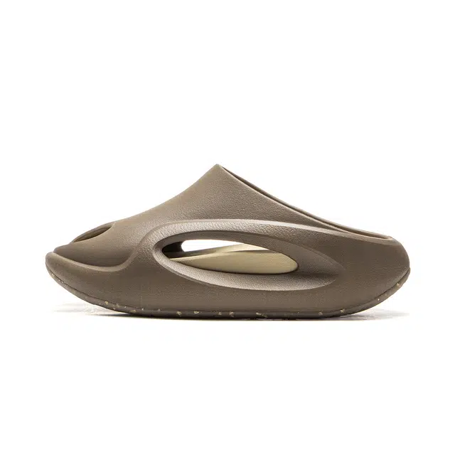 中国李宁 潮流舒适 防滑防臭防磨一字拖鞋 男女同款 棕色