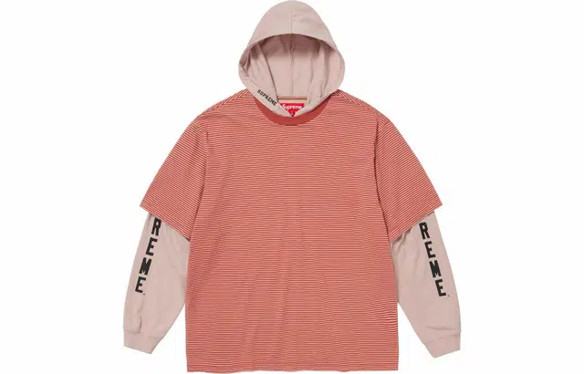 Supreme SS24 Striped Embroidered Hoodie