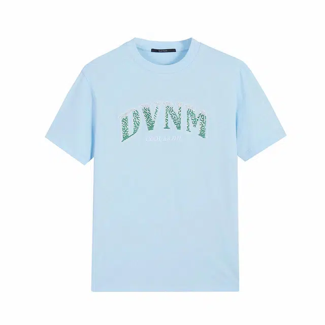David Naman SS24 Cotton Colorblock Embroidered Tee