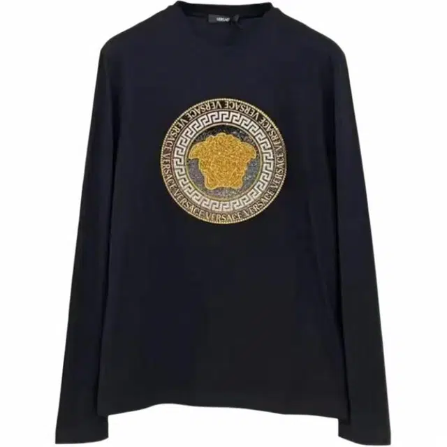 Versace Logo Crewneck Sweatshirt Black