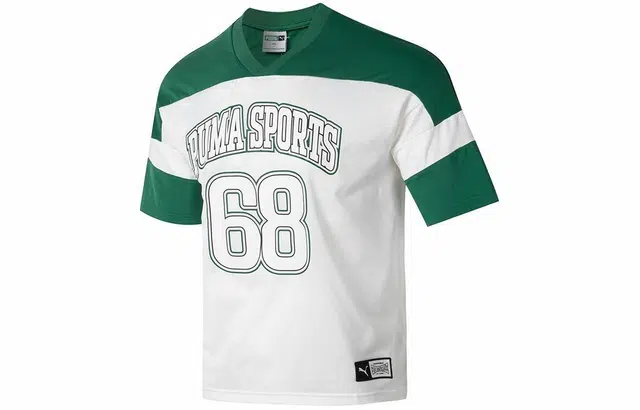 PUMA V-Neck Graphic Tee White