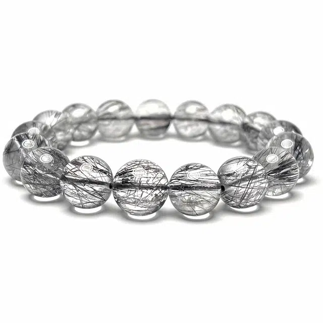 陌阡雪 【赠消磁石】 国风新中式 小众设计简约轻奢高级感 招财 转运#好运 黑发晶 手串 男女同款情侣款